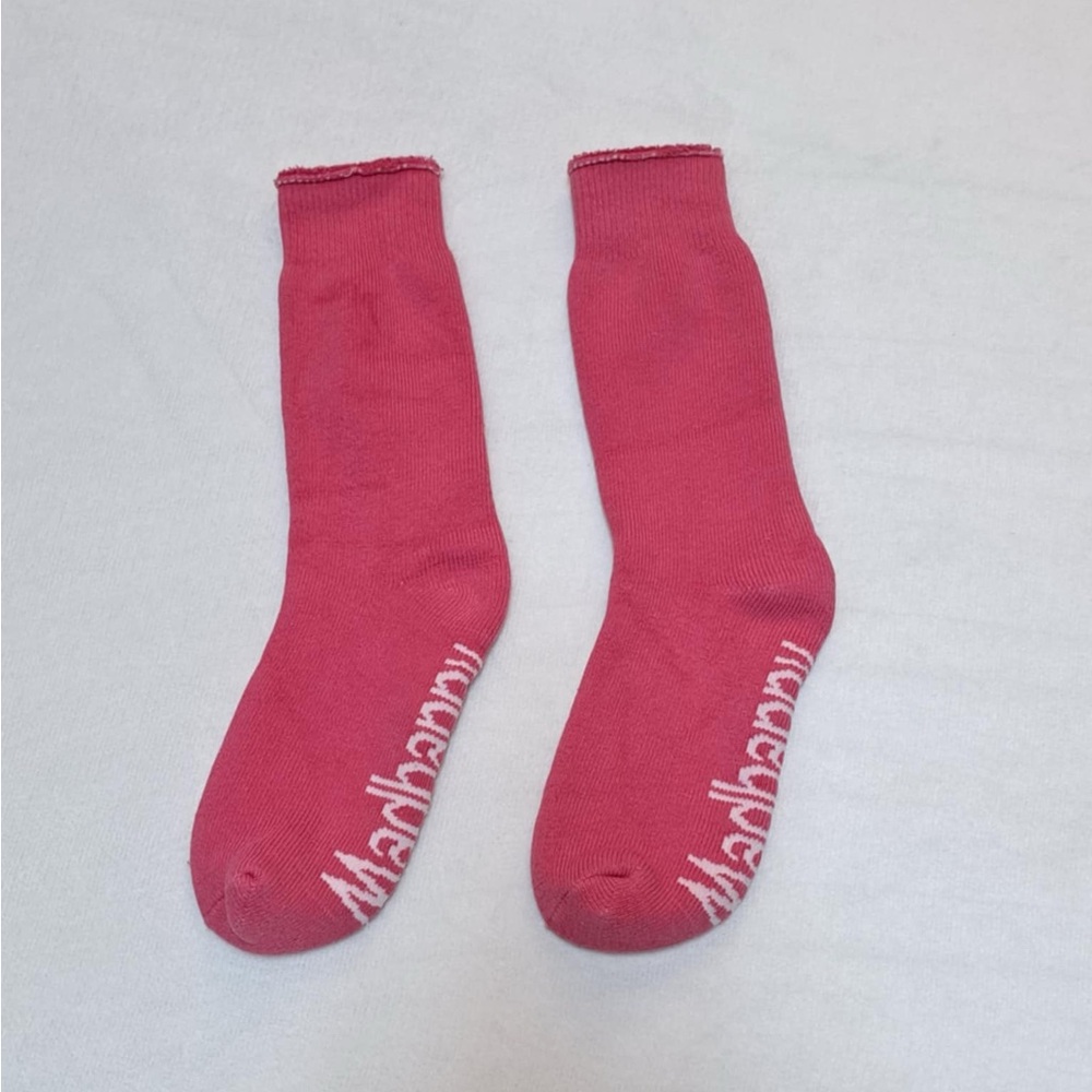Madhappy Pink Terry Cotton Socks - Adult One Size Fits Most